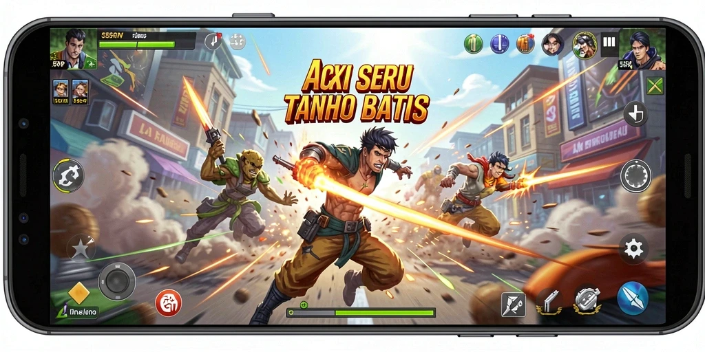 Tampilan gameplay seru di 55RP dengan aksi mendebarkan.