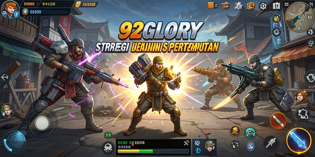 Tampilan gameplay seru dari 92GLORY dengan pertempuran strategis.