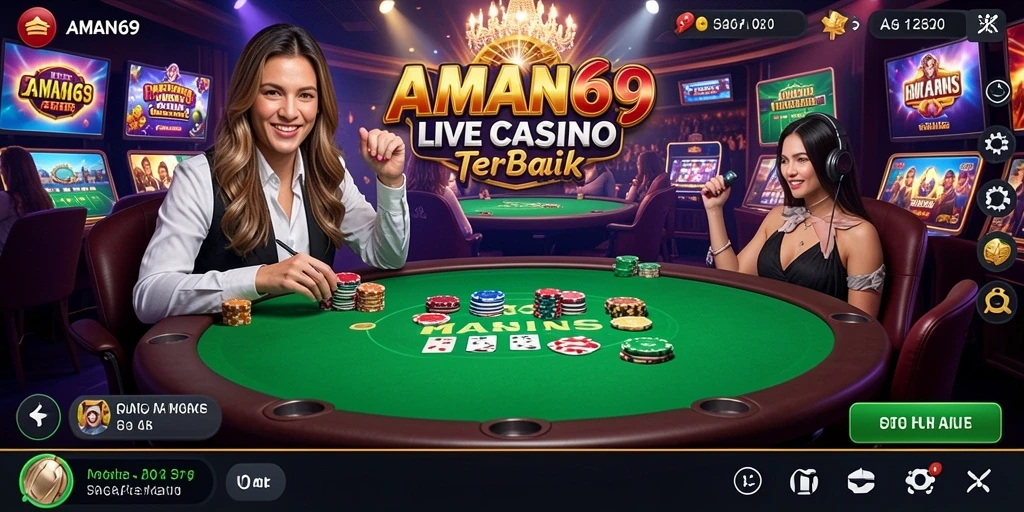 Screenshot gameplay AMAN69 yang mendebarkan dalam Live Casino.