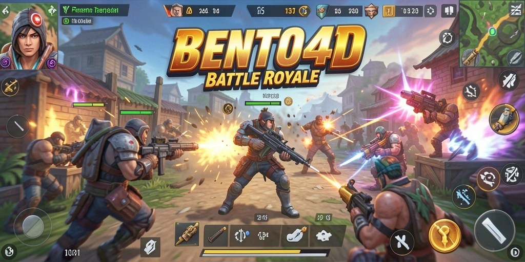 Tampilan seru pertempuran di <strong>BENTO4D</strong> dengan aksi gameplay yang menegangkan.