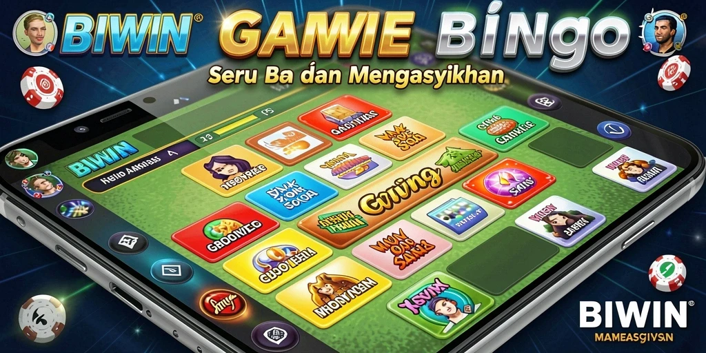Tampilan gameplay Bingo yang menarik dan seru di BIWIN.