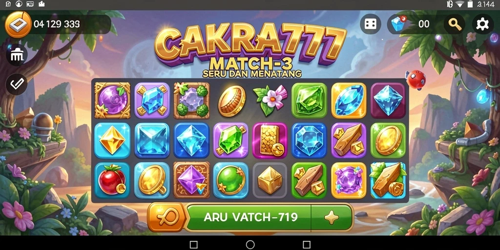 Tampilan gameplay CAKRA777 yang penuh warna dan menarik.