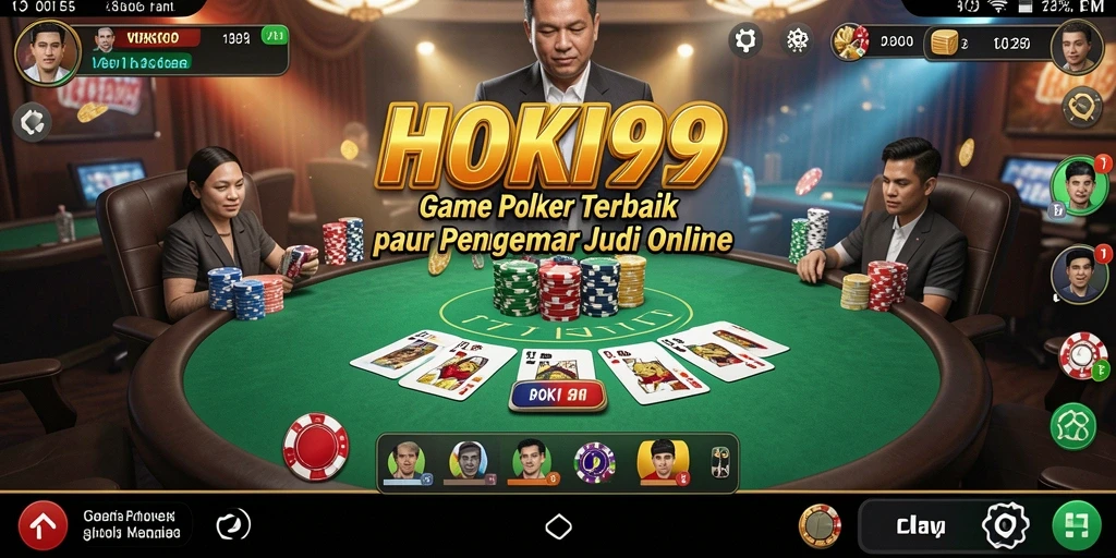 Tampilan gameplay HOKI99 yang seru dan mendebarkan di meja Poker.