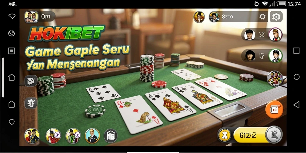 Screenshot HOKIBET menunjukkan gameplay Gaple yang seru dan interaktif.