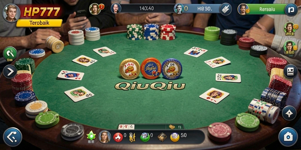Tampilan gameplay QiuQiu yang menarik dan mengasyikkan dalam HP777.