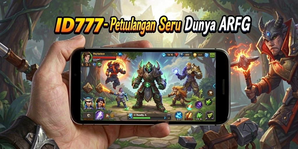 Tangkapan layar menggambarkan aksi seru dalam game ARPG ID777.