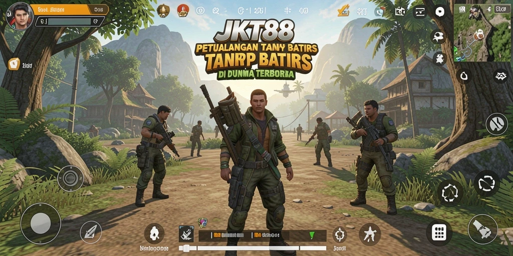 Screenshot JKT88 menampilkan lingkungan gameplay Open World yang luas.