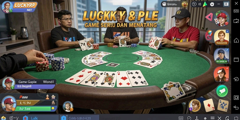 Tampilan gameplay Gaple yang menarik dan interaktif.