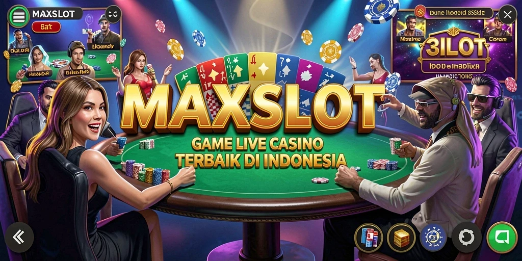 Tampilan gameplay Live Casino yang memukau di MAXSLOT.