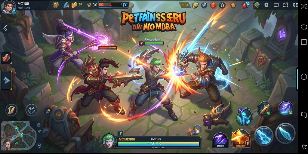 Gameplay menarik MG108 yang penuh strategi MOBA.