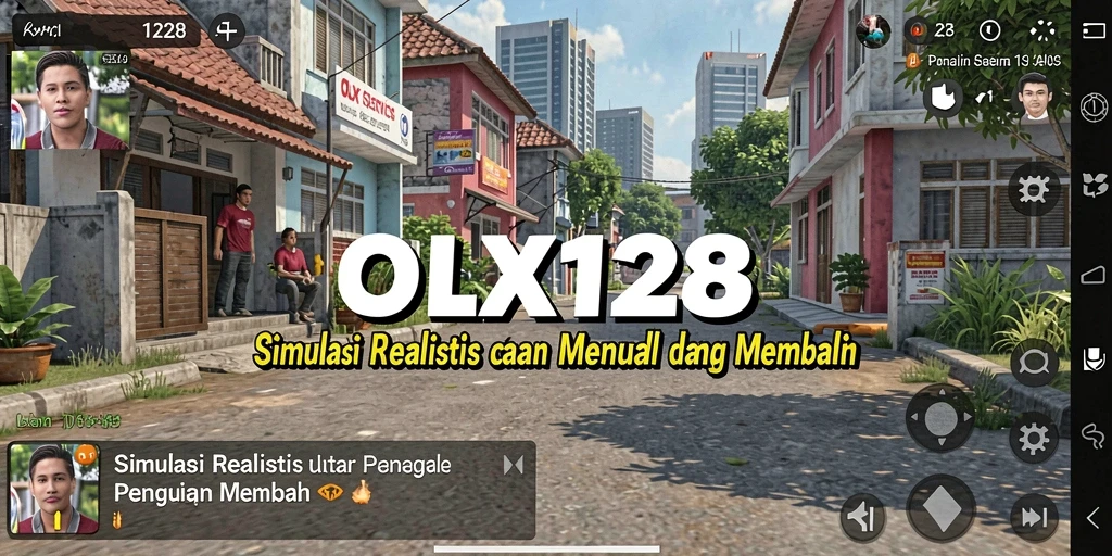 Screenshot OLX128 menampilkan interaksi jual beli yang dinamis dan menarik.