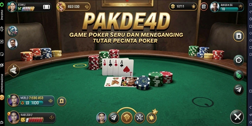Tampilan gameplay menarik dari PAKDE4D di dalam poker.