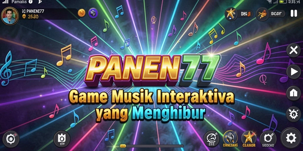 Tampilan gameplay dari <strong>PANEN77</strong> yang penuh warna dan interaktif.