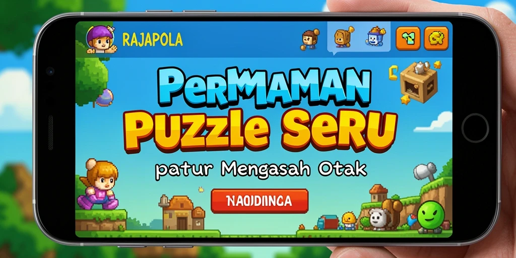 Screenshot gameplay RAJAPOLA menunjukkan tantangan seru dan grafis menarik.