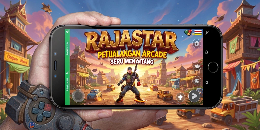 Tangkapan layar gameplay RAJASTAR yang menampilkan aksi seru dalam dunia Arcade.