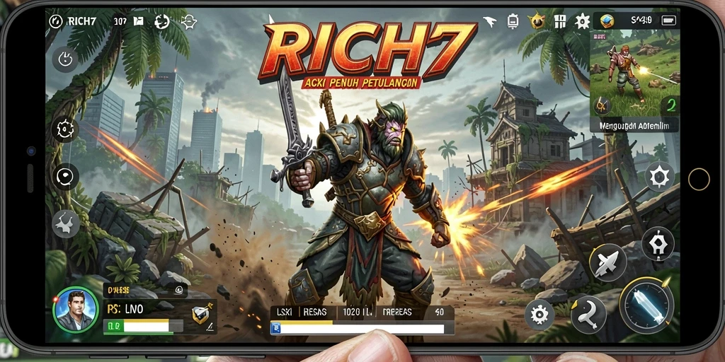 Tangkapan layar RICH7 yang menunjukkan aksi seru dalam pertempuran.