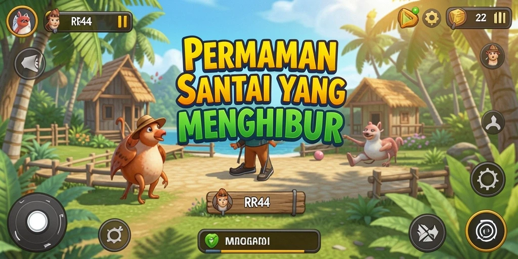 Screenshot dari gameplay <strong>RR44</strong> yang seru dan penuh warna.