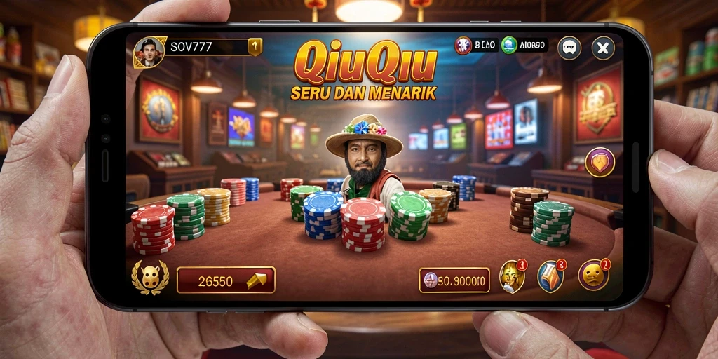 Screenshot gameplay SOV777 dengan tampilan menarik dan penuh aksi QiuQiu.