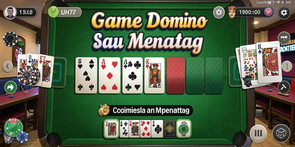 Tangkapan layar gameplay UH77 yang menegangkan di dalam permainan Domino.