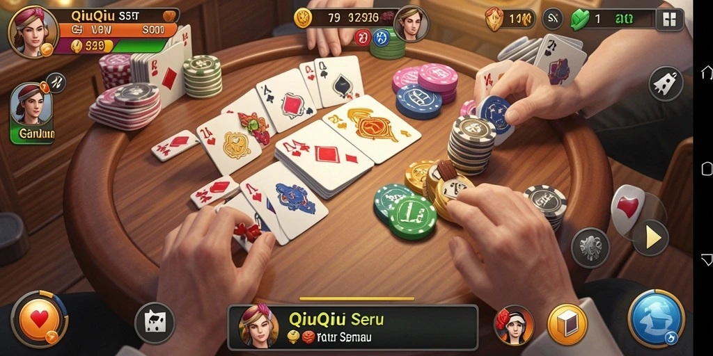 Screenshot game QiuQiu V21 yang seru dan mengasyikkan.