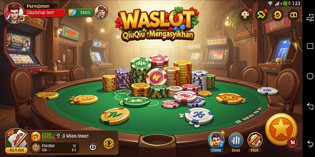 Screenshot permainan QiuQiu dengan tampilan menarik.