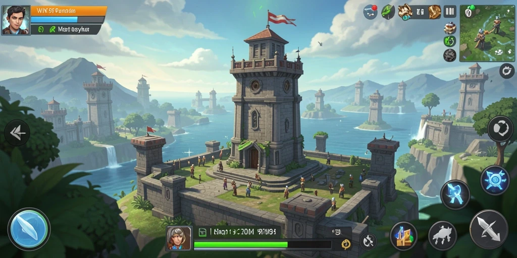 Tampilan gameplay WIN199 yang menarik dalam genre Tower Defense.